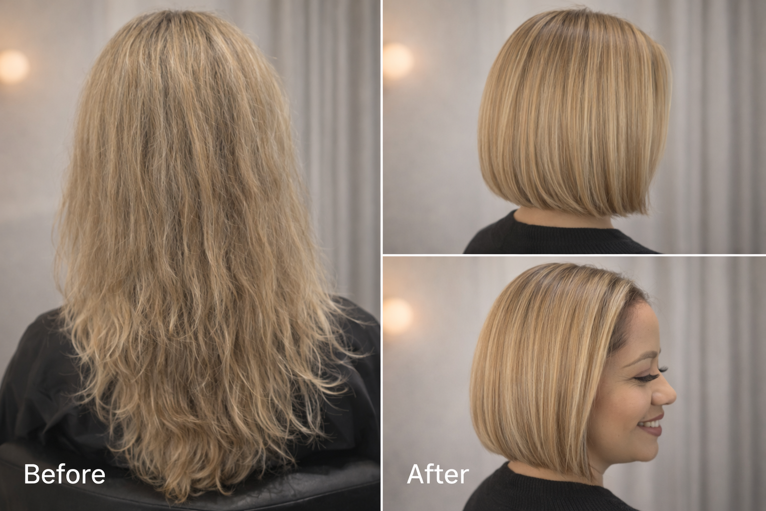 Before and after bob transformation