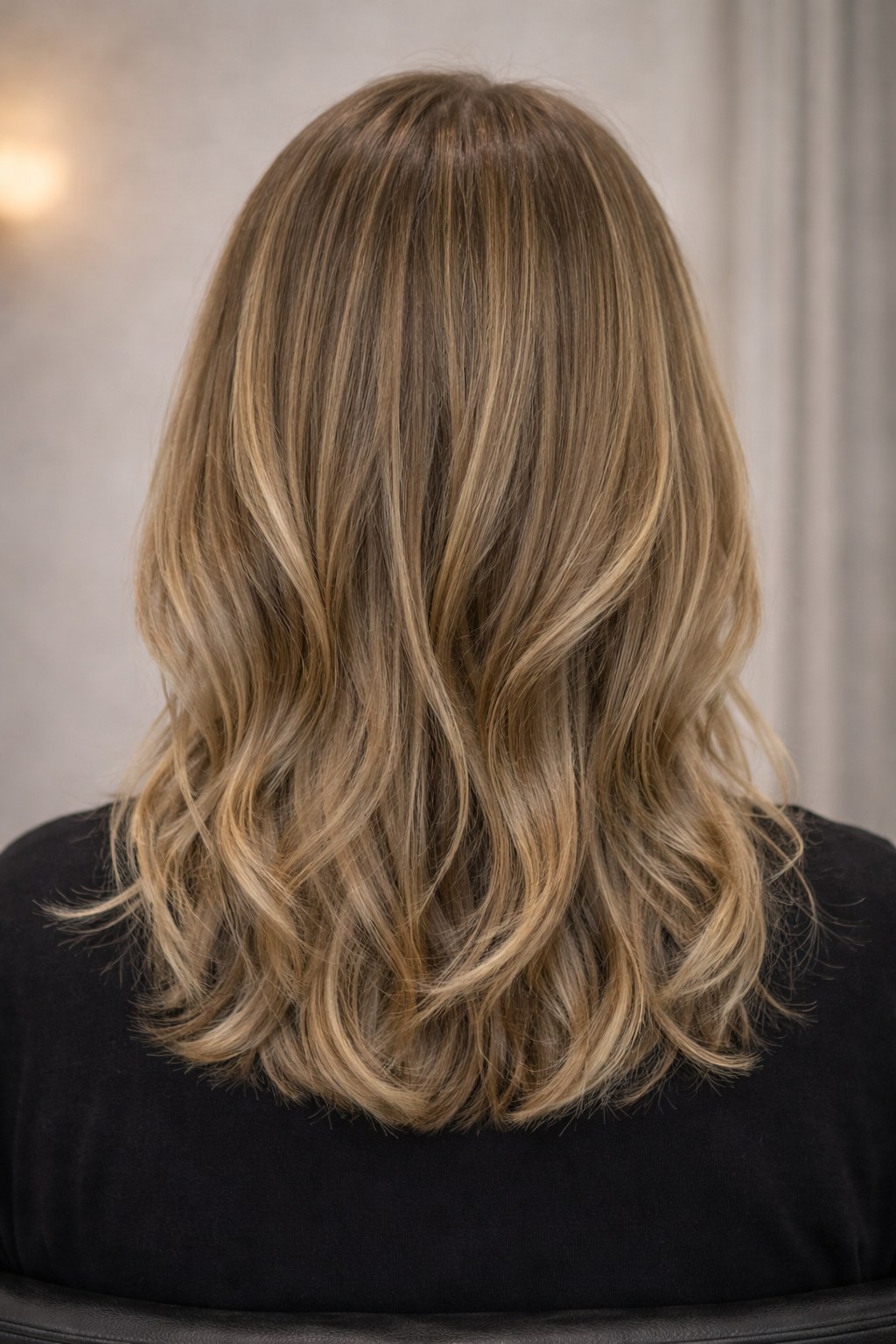 Long brunette hair before balayage